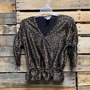 Shiny Cheetah Blouse